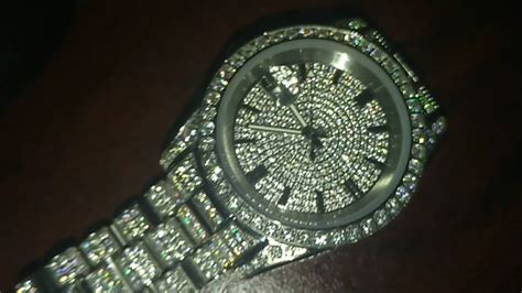 moissanite rolex watch|harlem bling black moissanite.